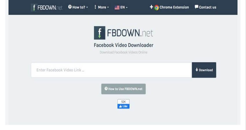 FBDown Video downloader for Extension
